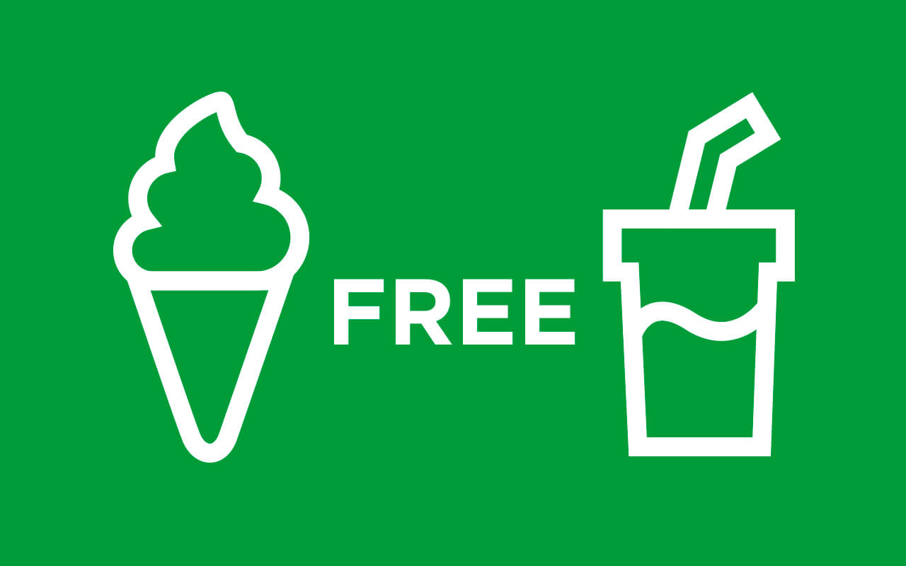 フリードリンク・ソフトクリーム