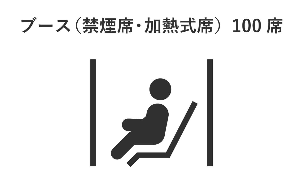 ブース（禁煙席・加熱式席）100席